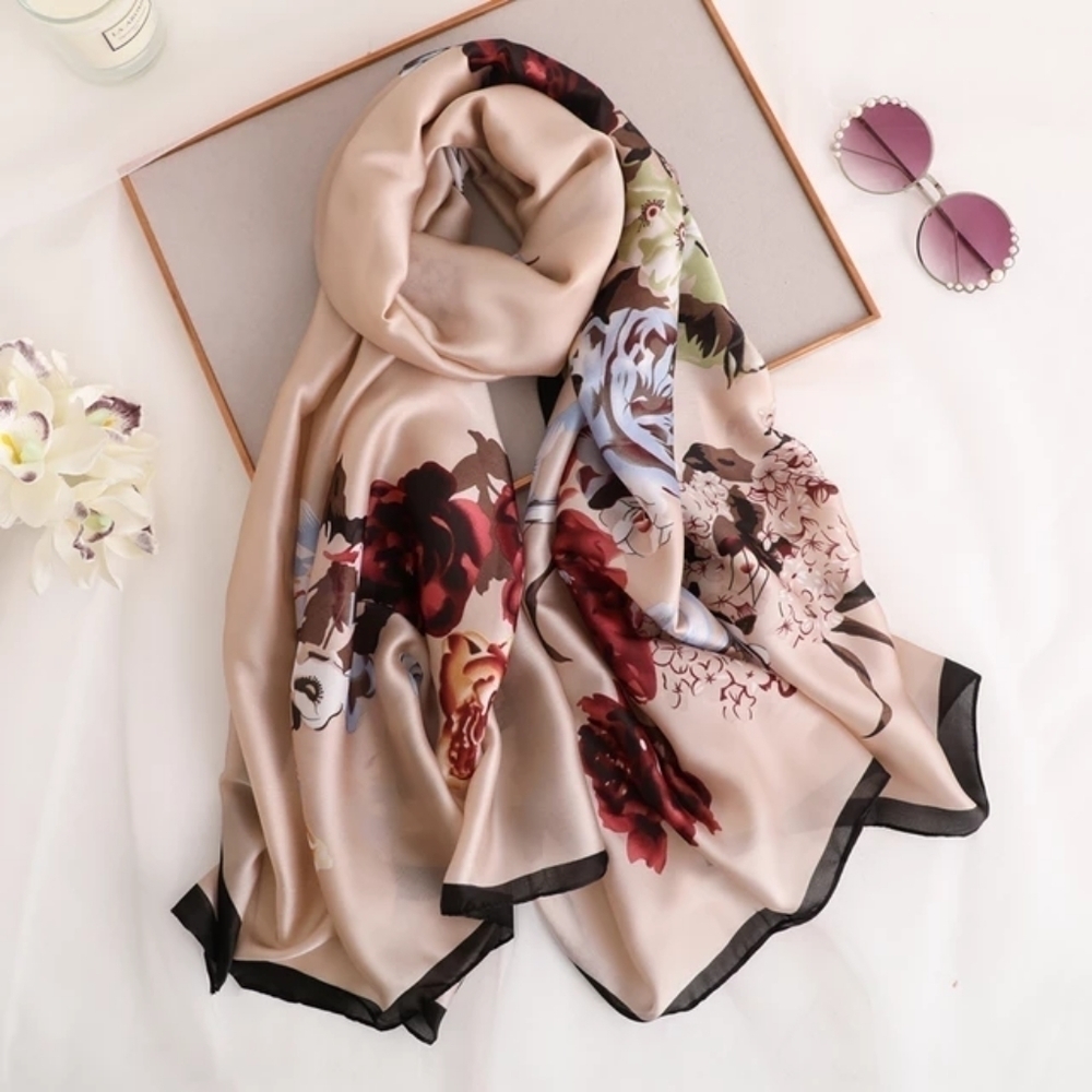 Miss Zoey - Beige Women Long Scarf